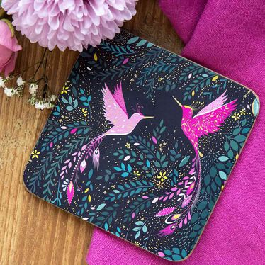 Sara Miller India Set of 4 Coasters, Hummingbird (S) Sara Miller India Set of 4 Coasters, Hummingbird (S)